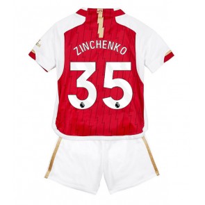 Arsenal Oleksandr Zinchenko #35 Koszulka Podstawowych Dziecięca 2023-24 Krótki Rękaw (+ Krótkie spodenki)